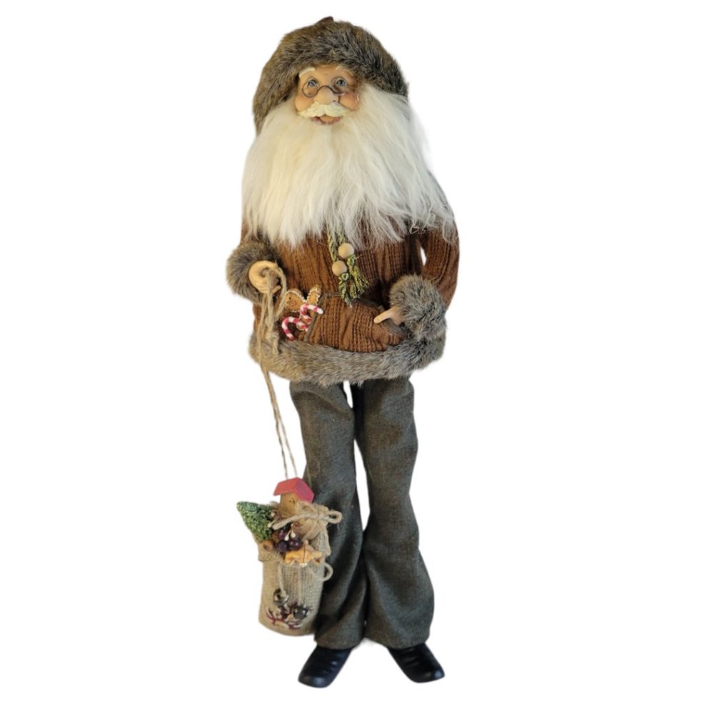 24" Santa St Nick Woodland Cabin Causal Sweater Designers' Excellence Rustic